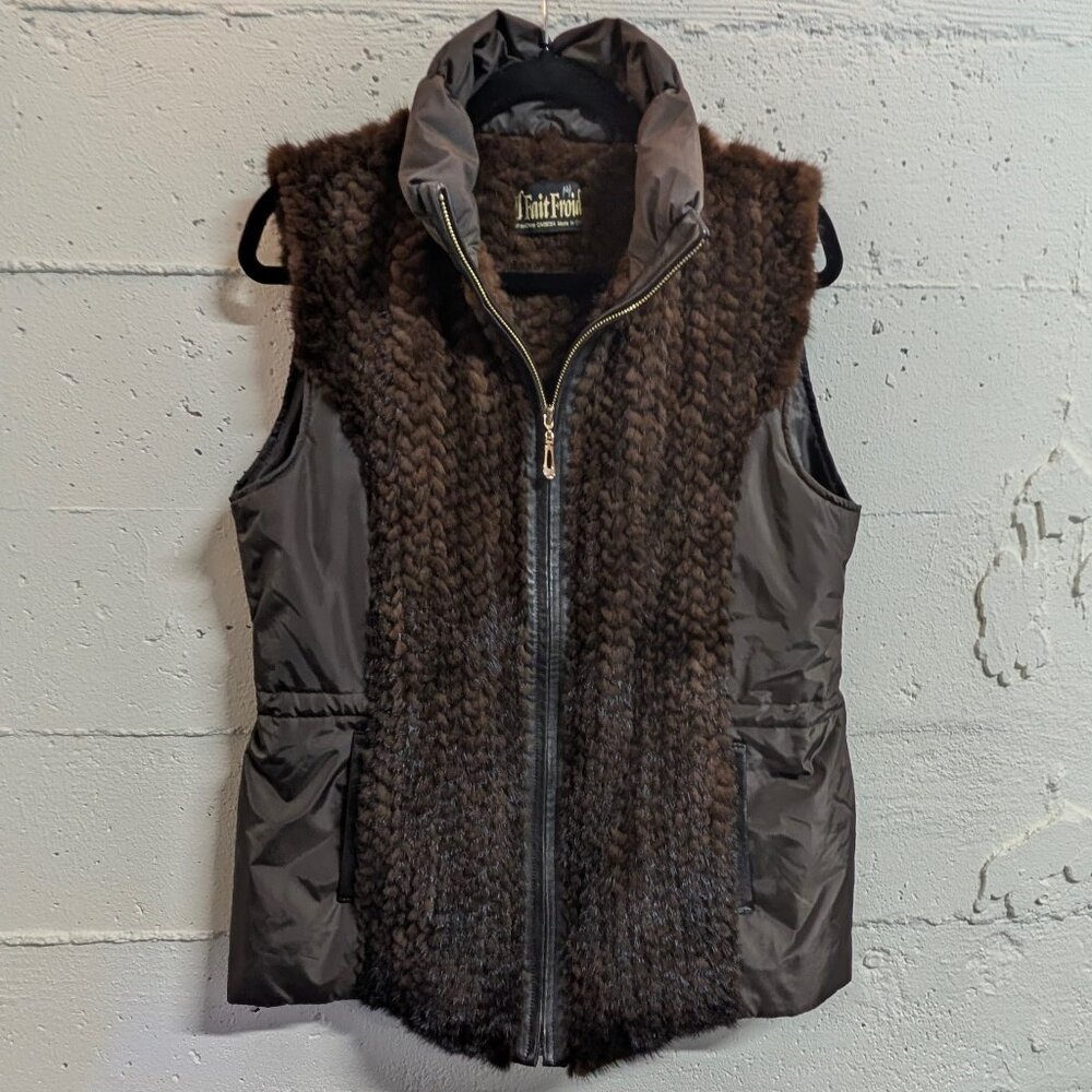 Fait Froid Minktail Trim Vest: Bohemian Luxe Layer